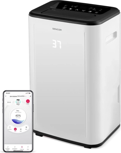 Sencor SDH 3028WH viedais mobilais gaisa mitruma savācējs 30 l ar Wi-Fi