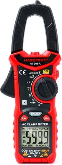 Digitālais strāvas knaiblēm paredzēts multimetrs Habotest HT206A