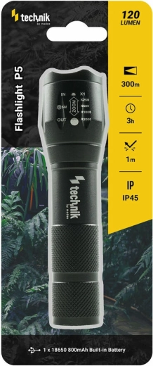 Technik MT-P5 Flashlight with USB Charging and CREE XPE LED