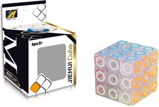 Caurspīdīga prāta spēļu kubs 3x3 – moderna Rubika kuba versija