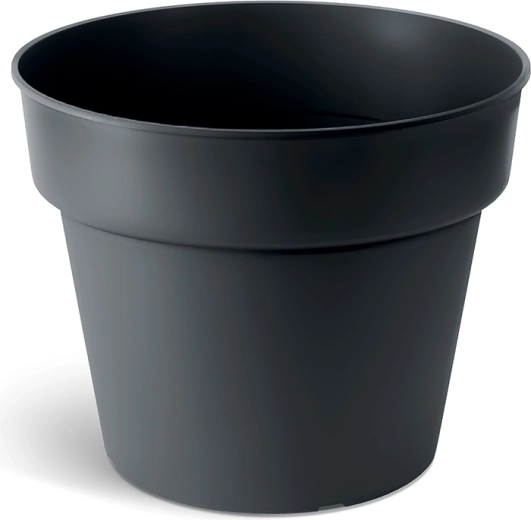 Plastmasas puķupods PLANTI 19,5 cm – melns, matēta virsma