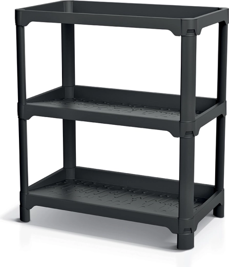 Apavu plaukts NUBBY RACK, pārstrādāta melna - 1 gab.