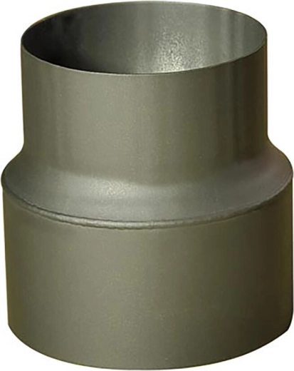 Dūmvada cauruļveida redukcija 160/130 mm, biezums 1,5 mm, melna