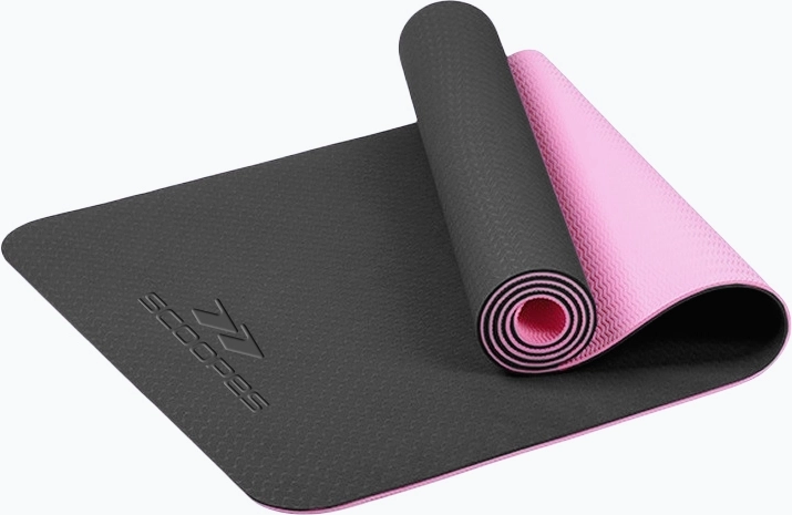 Fitnesa paklājiņš TPE Balance 6 rozā/melns