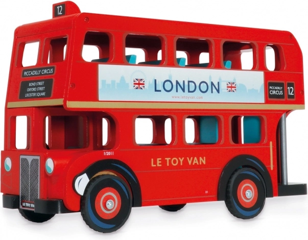 Le Toy Van London divstāvu koka autobuss