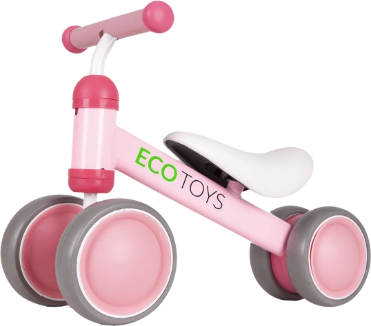 Rozā līdzsvara ritenis bērniem ECO TOYS