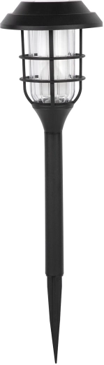 Saules dārza lampa ar ieduramu mietiņu, 12 LED, melna
