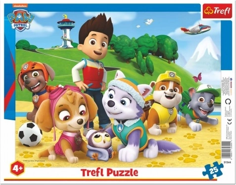 Rāmja puzle 25 gabali PAW PATROL Uz pēdām