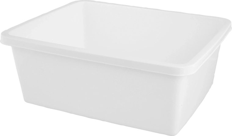 Rectangular bowl 8 l, white, 33.7 × 26.8 cm