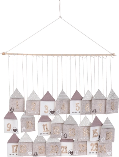 Piekarināms adventes kalendārs no filca 70 × 60 cm