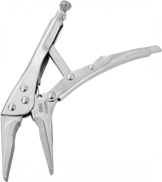 Deli Tools garās knaibles ar fiksatoru, sudraba