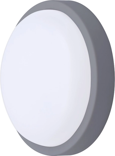 Solight LED āra apaļais gaismeklis 13 W 910 lm 4000 K IP54 17 cm pelēks