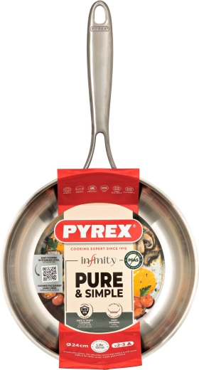 Nerūsējošā tērauda panna Pyrex Infinity 24 cm