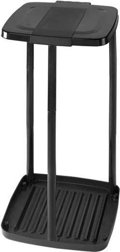Plastmasas statīvs atkritumu maisiem Heidrun, melns, 34 × 31 × 67 cm