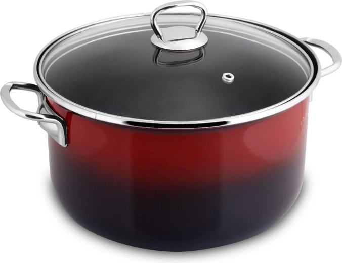 Lamart enamel casserole with lid, 22 cm