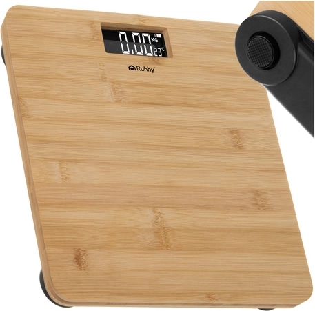 RUHHY bambusa digitālais personiskais svariņš ar LCD displeju