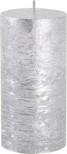 Rustic Provence Candle, Silver, 12 cm