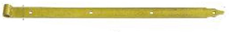Strap hinge 600 × 40 × 5 mm, pin diameter 16 mm, yellow zinc-plated