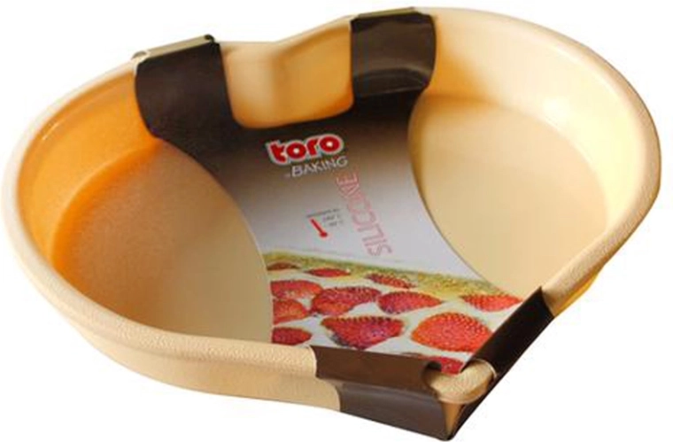 Silikona kūkas forma sirds TORO, krēmkrāsā