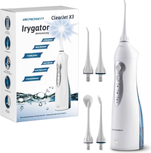 Bezvadu zobu irigators Berdsen ClearJet X3