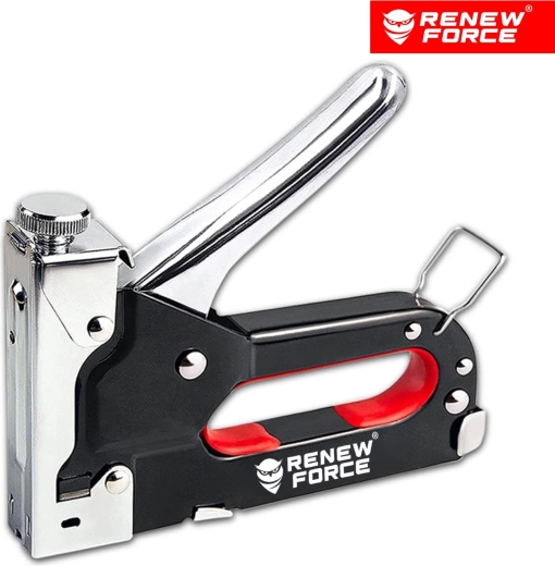 RENEW FORCE Manual Upholstery Stapler with a Set of 1600 Staples and Nails