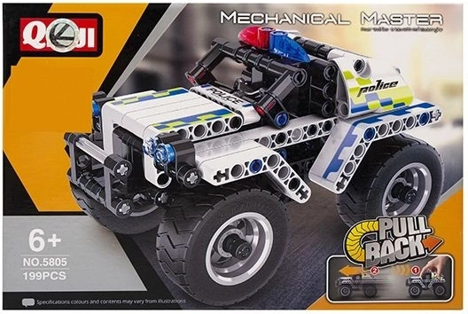 Construction building set white police car - 1 piece