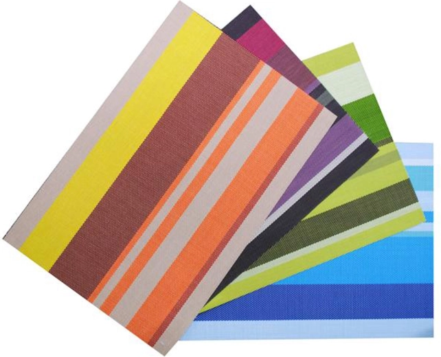 Toro Plastic Woven Placemat with Stripes 45 × 30 cm - 1 piece