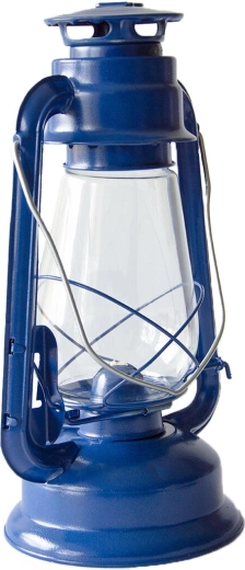 Petrolejas lampa 30 cm zilā krāsā