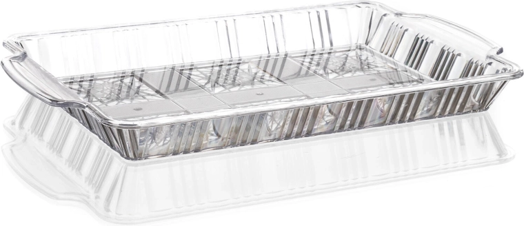Plastic serving tray Nostalgia 35 × 20.5 × 3 cm, glass imitation