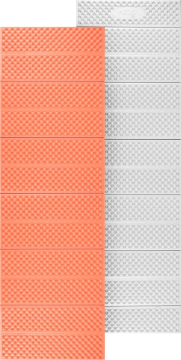 Folding foam sleeping pad with aluminum reflective layer orange