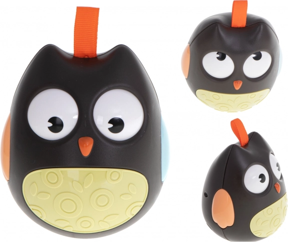 Sensorā šūpojošā pūcīte zīdaiņiem – melna