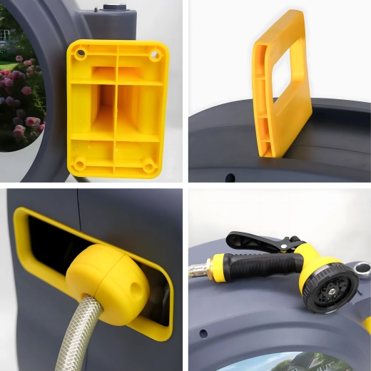Wall-mounted automatic garden hose reel 1/2" 30 m – set