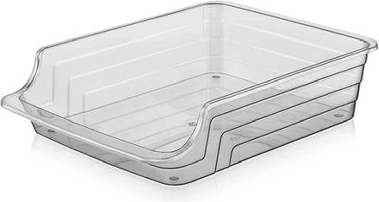 Plastmasas organizators MAXI 34 × 24,5 × 8 cm, caurspīdīgs antracīts