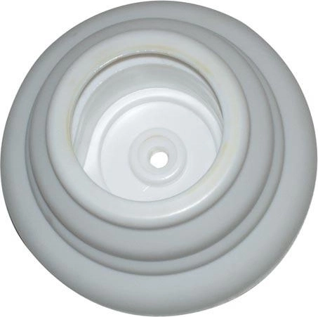 Wall-mounted bracket with cover, white plastic
