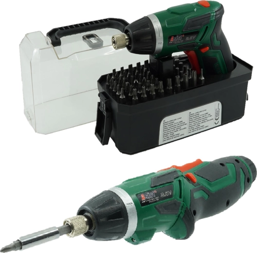 Cordless Screwdriver 3.6 V Li‑ion with 52‑piece Set ASIST