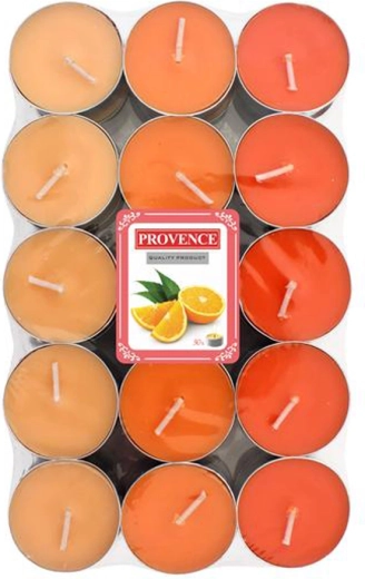Scented Tealight Candles Provence Orange 30 pcs