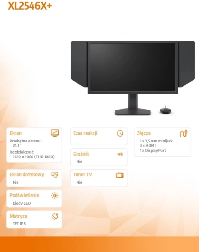 Gaming monitor BenQ XL2546X, 24.5" LED, 1 ms, HDMI