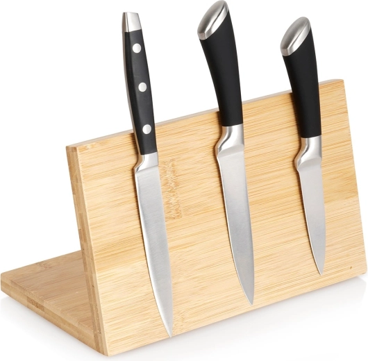 Bambusa magnētiskais nažu statīvs 25 × 14 × 15 cm