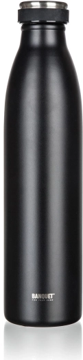 Dzērienu termoss 750 ml BANQUET Sans nerūsējošais tērauds, melns