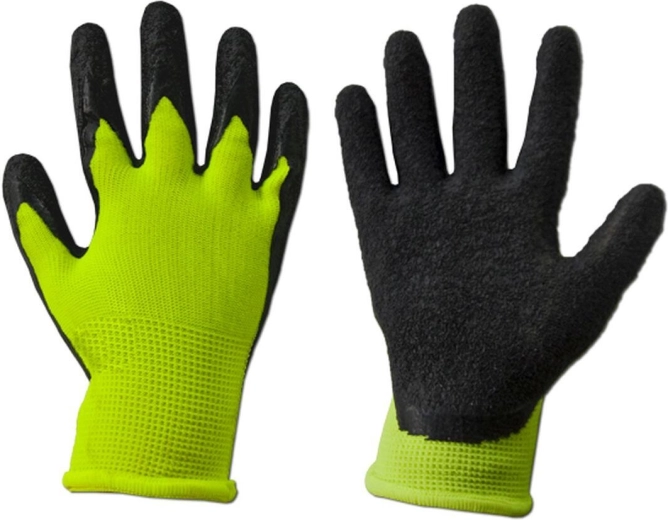 LEMON work gloves made of polyester with latex coating, size 6