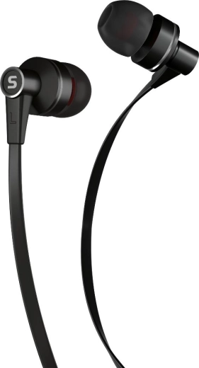 Sencor metal in-ear headphones with microphone, black