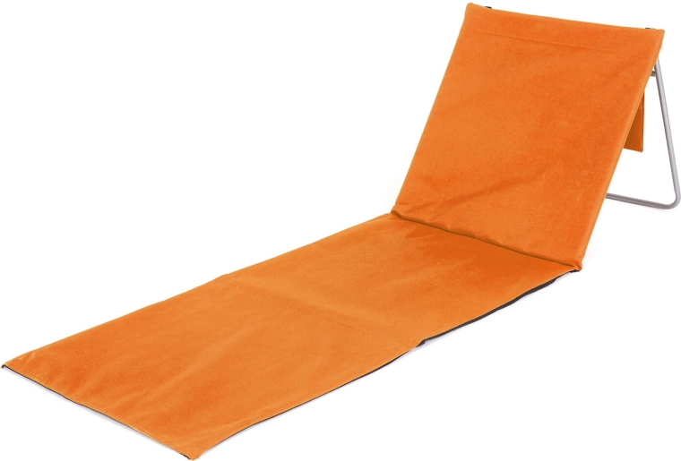 Salokāms pludmales paklājiņš ar atzveltni AUSTIN 160 × 54 cm, oranžs