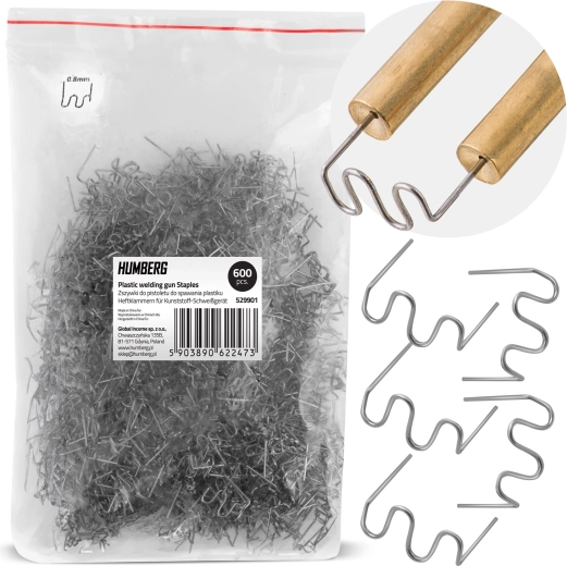 Skavas plastmasas metinātājam, A tips 8 mm – 600 gab. Humberg
