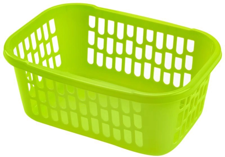 Plastic storage basket HEIDRUN 39 × 28 × 16 cm, color mix
