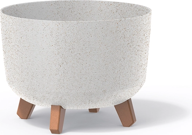 Puķupods uz kājiņām Gracia ECO Wood 20 cm – balts