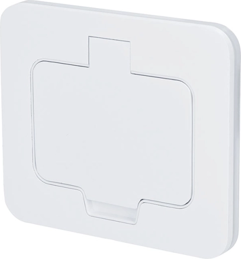 Solight built-in floor socket IP55, matte white, rectangular cover