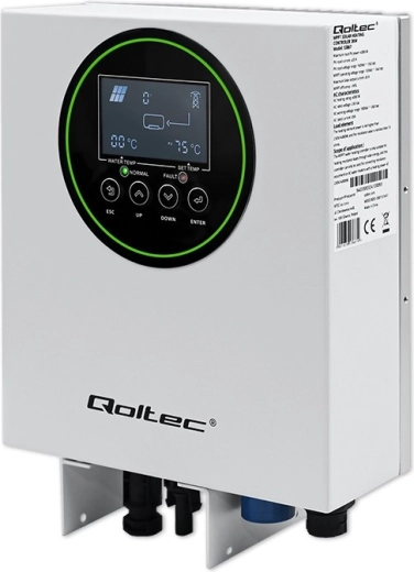 Saules invertors ūdens sildīšanai Qoltec ECO Solar Boost ar MPPT, BYPASS, LCD, Wi‑Fi (3 kW / 4 kW)