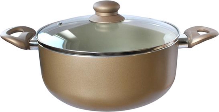 Kastrolis ar keramisku pārklājumu 4 l, 24 cm, ar stikla vāku