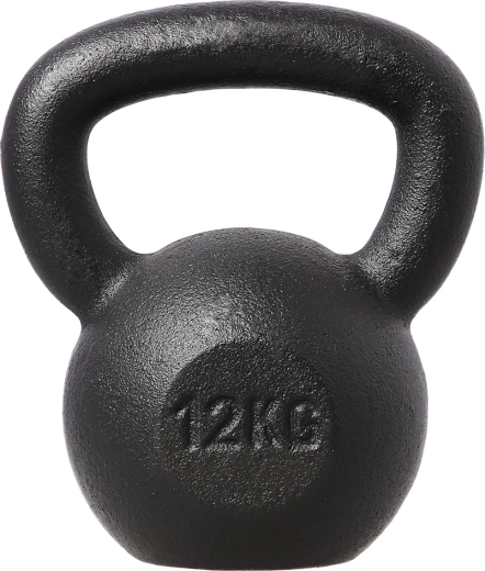 Čuguna kettlebell HMS 12 kg, melns