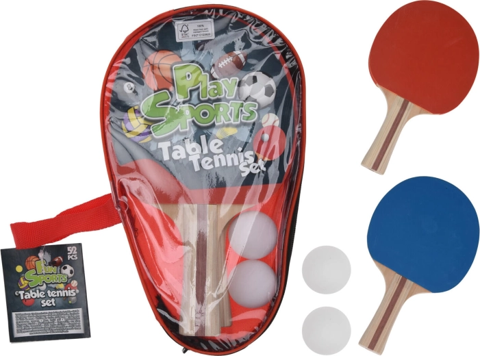 Galda tenisa komplekts – 2 raketes un 2 bumbiņas